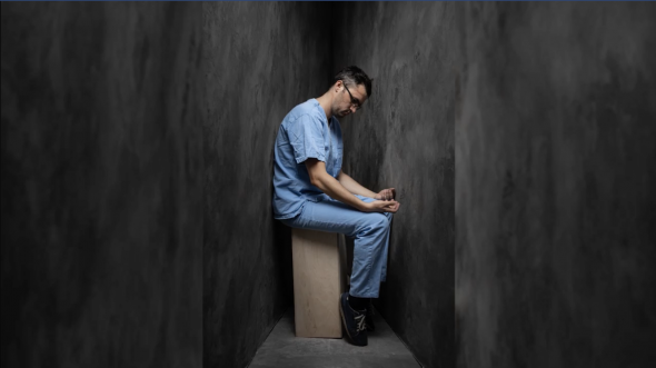 Cum arată lucrătorii medicali după tura din secțiile COVID-19? „I-am pus la colț, prinzându-i strâns în ungher”